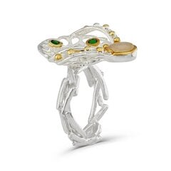 Серебряное (925) кольцо с драгоценными камнями, код f50348, EU-53.5 (~17 мм) F50348EU-53.5 цена и информация | Кольца | 220.lv