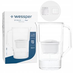 Wessper D1 SOLID FutureFlow filtra krūze, 3,3l balta + 1x aquamax cena un informācija | Ūdens attīrīšanas sistēmas un filtri | 220.lv