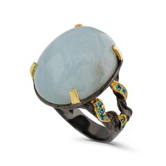 Серебряное (925) кольцо с драгоценными камнями, код f50363, EU-58 (~18,5 мм) F50363EU-58 цена и информация | Кольца | 220.lv