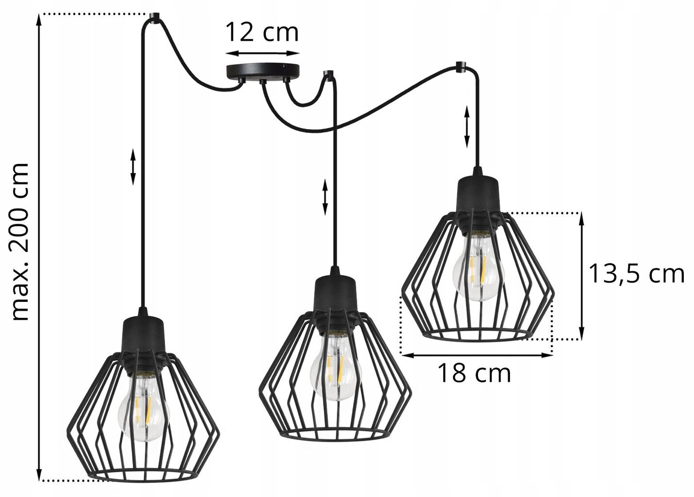 LightHome piekarināms gaismeklis SpiderNuvola cena un informācija | Lustras | 220.lv