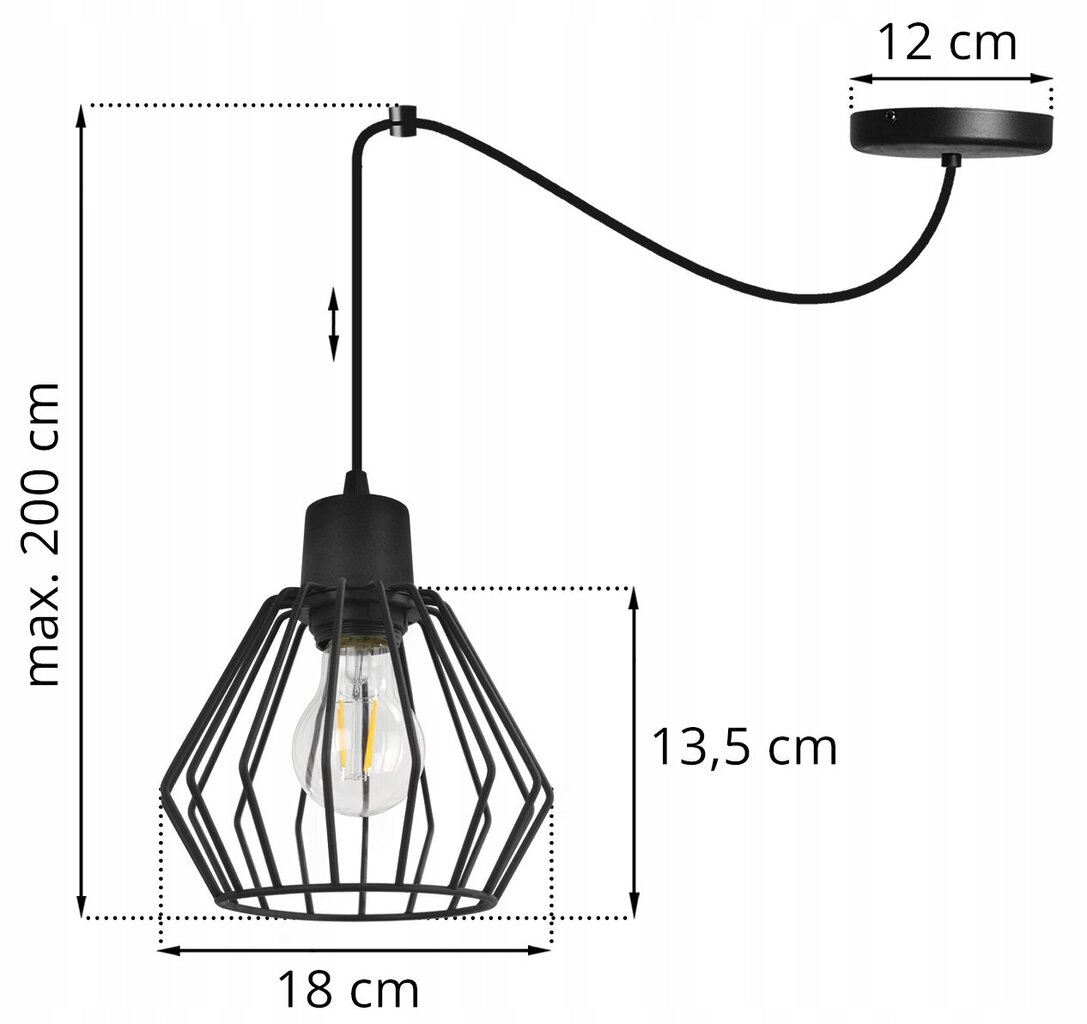 LightHome piekarināms gaismeklis SpiderNuvola cena un informācija | Lustras | 220.lv