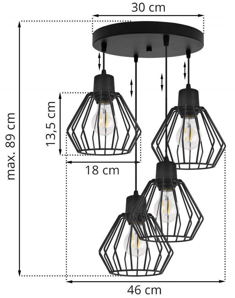 LightHome piekarināms gaismeklis Nuvola cena un informācija | Piekaramās lampas | 220.lv