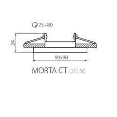 Kanlux iebūvētā lampa Morta CT-DTL50-SR cena un informācija | Iebūvējamās lampas, LED paneļi | 220.lv