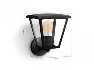 Āra lampa Philips Hue Inara, melna цена и информация | Уличное освещение | 220.lv
