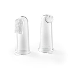 Силиконовая зубная щетка-массажер для младенцев BabyOno, 2 штуки цена и информация | Зубные щетки, пасты | 220.lv