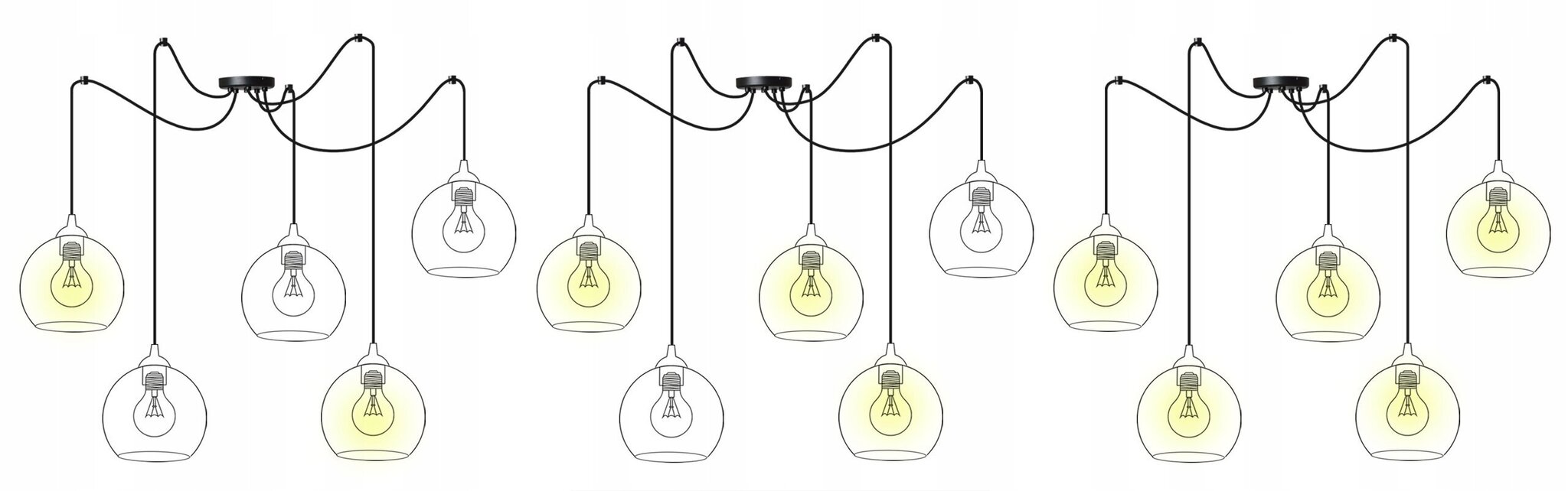 LightHome piekarināms gaismeklis SpiderBergenGold цена и информация | Lustras | 220.lv