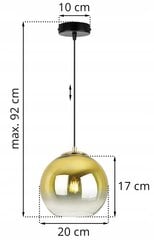 LightHome piekarināms gaismeklis BergenGold cena un informācija | Piekaramās lampas | 220.lv