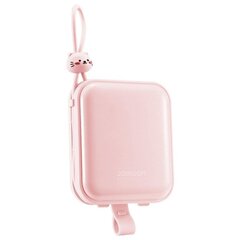 Barošanas akumulators, Joyroom Cutie Series JR-L0081, ar USB-C kabeļa un Iphone Lightning USB-C USB-C šūpuli Cutie Series 10000 mAh, 22,5 W., rozā krāsā cena un informācija | Lādētāji-akumulatori (Power bank) | 220.lv