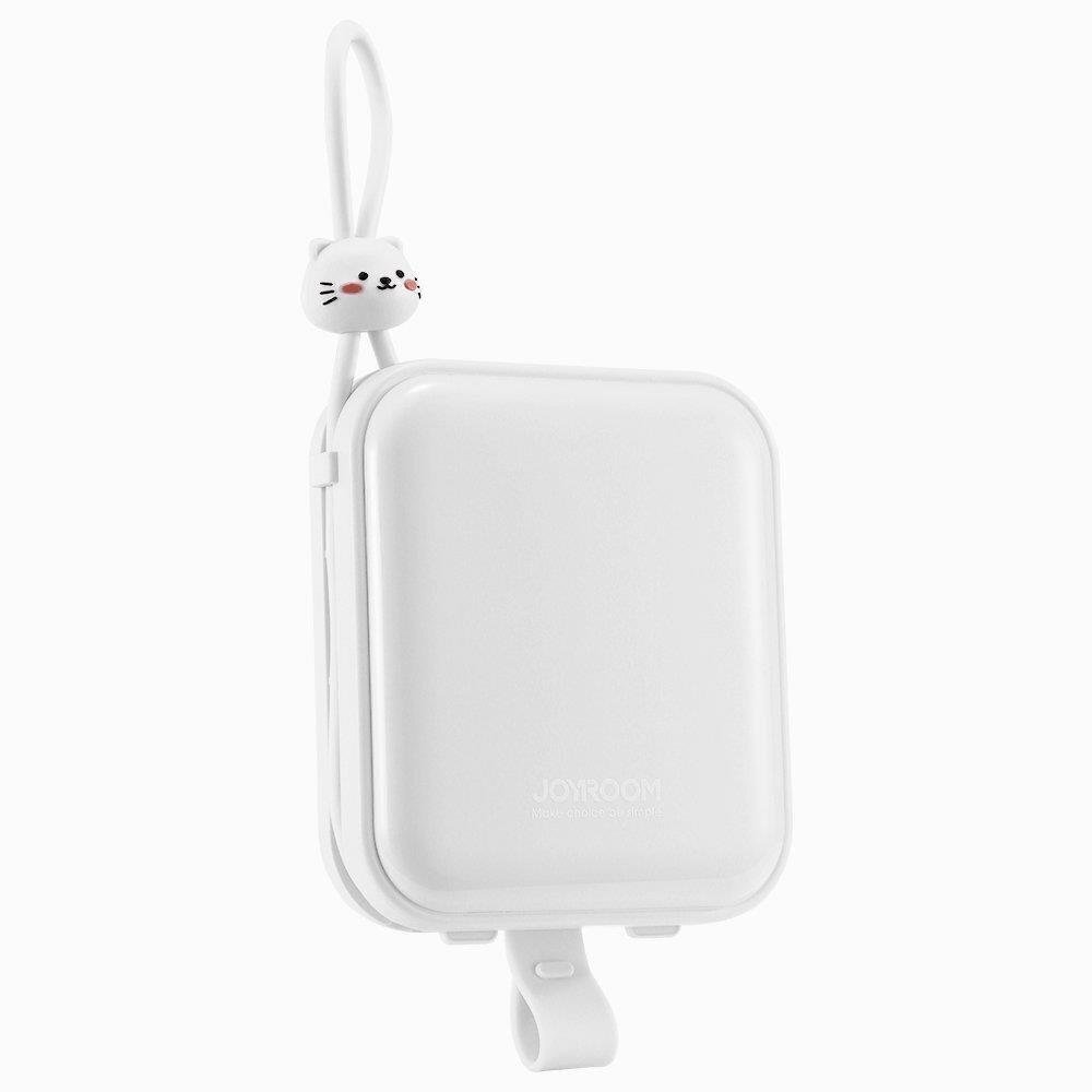 Barošanas akumulators, Joyroom Cutie Series JR-L0081, ar USB-C kabeļa un Iphone Lightning USB-C šūpuli, 10000 mAh., 22,5 W., balts цена и информация | Lādētāji-akumulatori (Power bank) | 220.lv