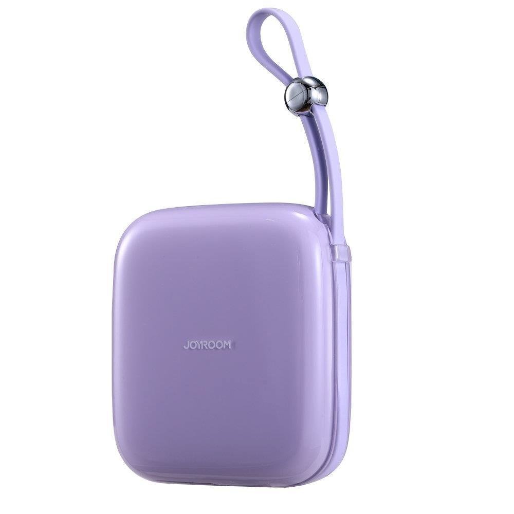 Barošanas akumulators, Joyroom Jelly Series JR-L0021, ar USB-C kabeli, 10000 mAh., 22,5 W., violets cena un informācija | Lādētāji-akumulatori (Power bank) | 220.lv