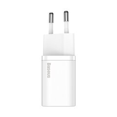 Быстрое зарядное устройство, Baseus Super Si Quick Charger 1C1, 20 Вт., кабель USB-C - Lightning 1 м., белый цена и информация | Зарядные устройства для телефонов | 220.lv