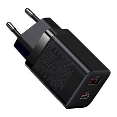Быстрое зарядное устройство, Baseus Super Si Pro, USB-C, 30 Вт, PD QC, черный цена и информация | Зарядные устройства для телефонов | 220.lv