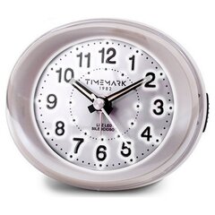 Analogais pulkstenis ar modinātāju, balts, 9 x 9 x 5,5 cm cena un informācija | Pulksteņi | 220.lv