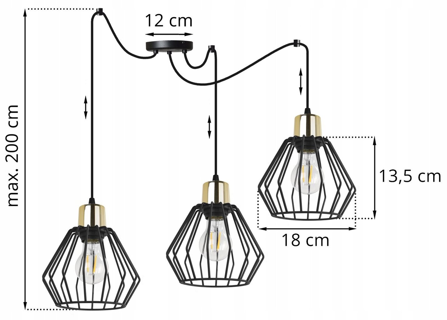 LightHome piekarināms gaismeklis SpiderNuvola цена и информация | Piekaramās lampas | 220.lv