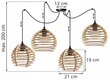 LightHome piekarināms gaismeklis SpiderTimber cena un informācija | Lustras | 220.lv