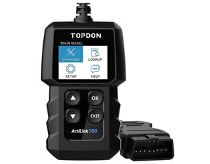 Topdon OBD2 Диагностическое устройство AL300 AUTO Universal Then Arror Error Codelease с полными функциями OBD2, кодами считывания и удаления для выключения света управления двигателем цена и информация | Авто принадлежности | 220.lv