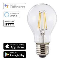 Hama WiFi LED Filaments, E27, 7W, siltā balta, regulējams. цена и информация | Smart устройства и аксессуары | 220.lv