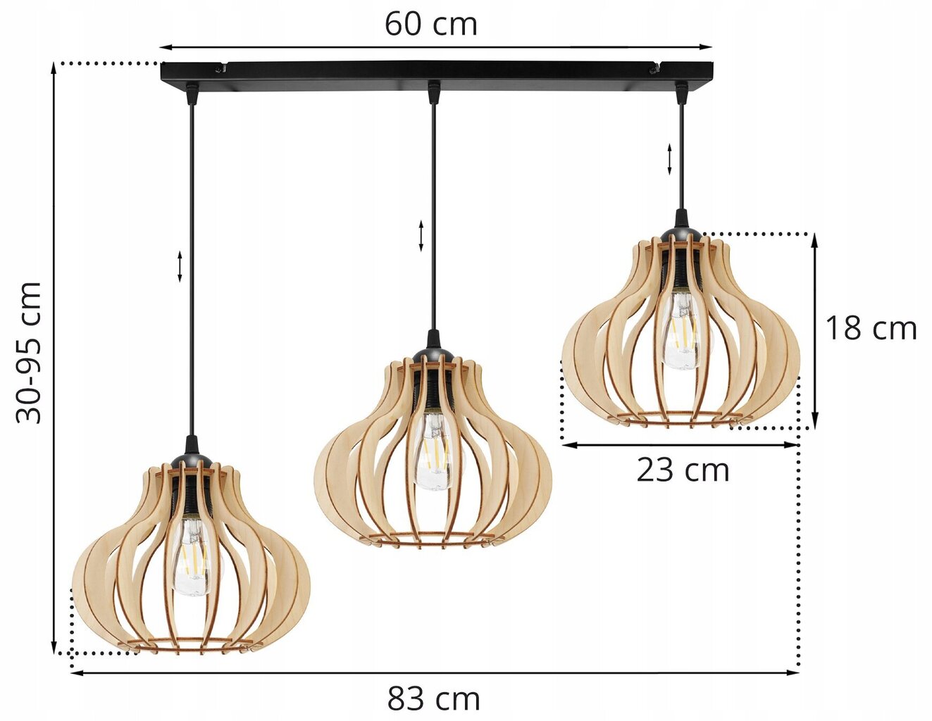 LightHome piekarināms gaismeklis Timber цена и информация | Lustras | 220.lv