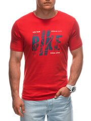 мужская футболка s1953 - красная 125574-7 цена и информация | Мужские футболки | 220.lv