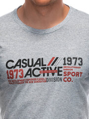 T-krekls vīriešiem Edoti s1962, pelēks cena un informācija | Vīriešu T-krekli | 220.lv