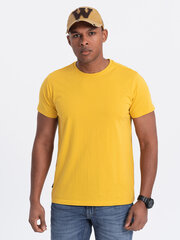 T-krekls vīriešiem Ombre Clothing om-tsbs-0146, dzeltens cena un informācija | Vīriešu T-krekli | 220.lv