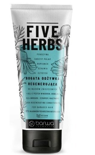 Atjaunojošs matu kondicionieris bojātiem matie Barwa Five Herbs,180 ml cena un informācija | Matu kondicionieri, balzāmi | 220.lv