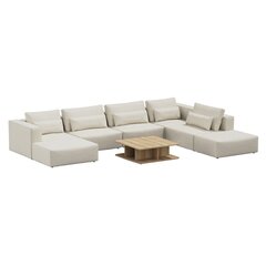 U-veida dīvāns Riposo Grande, 405x285x85cm, bēšs cena un informācija | Stūra dīvāni | 220.lv