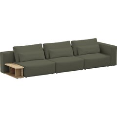 Trīsvietīgs dīvāns ar sānu galdiņu Riposo Grande, 375x105x85cm, zaļš cena un informācija | Dīvāni | 220.lv