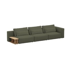 Trīsvietīgs dīvāns ar sānu galdiņu Riposo Grande, 375x105x85cm, zaļš cena un informācija | Dīvāni | 220.lv