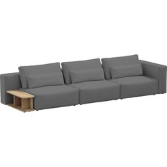 Trīsvietīgs dīvāns ar sānu galdu Riposo Grande, 375x105x85cm, pelēks cena un informācija | Dīvāni | 220.lv
