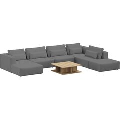 П-образный диван с журнальным столиком, Riposo Grande, 405x285x85см, серый цена и информация | Угловые диваны | 220.lv