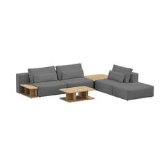Stūra dīvāns ar kafijas galdiņu Riposo Grande, 330x285x85cm, pelēks cena un informācija | Stūra dīvāni | 220.lv