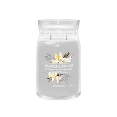 Yankee Candle Aromātiskā svece Signature liela glāze Smoked Vanilla - Cashmere 567 g cena un informācija | Sveces un svečturi | 220.lv