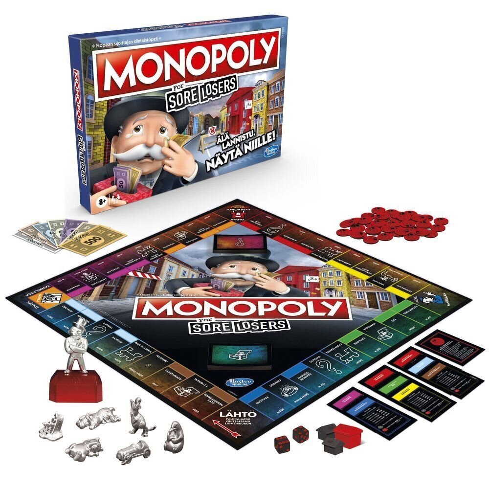 Galda spēle Hasbro Gaming Monopoly Sore Losers Edition, FI cena un informācija | Galda spēles | 220.lv