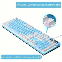 Компьютерная клавиатура со светодиодной подсветкой K500 BLUE цена и информация | Клавиатуры | 220.lv