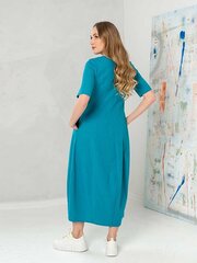 Женское платье из натуральных волокон Lega SK169, зелёный/синий цена и информация | Платья | 220.lv