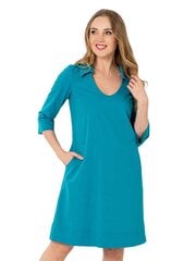 Женское платье из натуральных волокон Lega SK167, зелёный/синий цена и информация | Платья | 220.lv