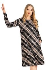 Женское платье из натуральных волокон Lega SK162, черный/песочный цена и информация | Платья | 220.lv