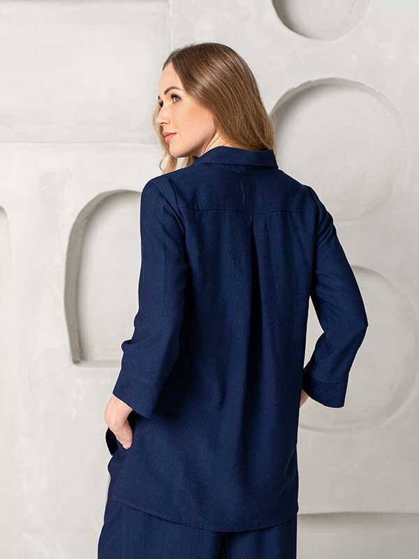 Sieviešu krekls Lega MK101, tumši zils cena un informācija | Blūzes, sieviešu krekli | 220.lv