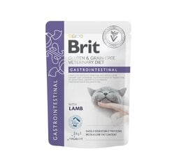 Brit GF Veterinary Diets Gastrointestinal mitrā barība kaķiem ar gremošanas traucējumiem, 85 g x 12 cena un informācija | Konservi kaķiem | 220.lv