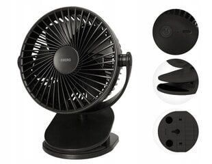 Настольный вентилятор с зажимом EBERG TIK Black, 5 W цена и информация | Вентиляторы | 220.lv