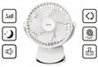 Galda ventilators ar klipsi Eberg, 5 W cena un informācija | Ventilatori | 220.lv