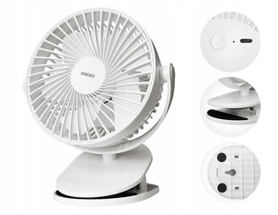 Galda ventilators ar klipsi Eberg, 5 W cena un informācija | Ventilatori | 220.lv