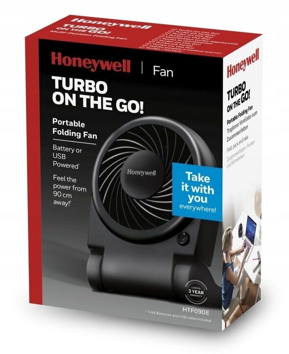 Ventilators 3in1 Honeywell Turbo on the Go HTF090E cena un informācija | Ventilatori | 220.lv