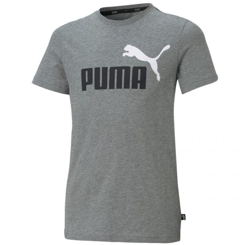 Puma T-Krekli Ess+ 2 Col Logo Tee Grey 586985 03 цена и информация | Zēnu krekli | 220.lv