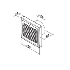 Вентилятор для ванной комнаты MATIC D 100AA цена и информация | Вентиляторы для ванной | 220.lv