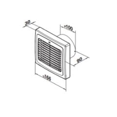 Вентилятор для ванной комнаты MATIC D 100AA WC цена и информация | Вентиляторы для ванной | 220.lv