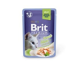 Brit Premium Delicate Fillets in Jelly Trout влажный корм для кошек, 85 г x 12 цена и информация | Консервы для котов | 220.lv