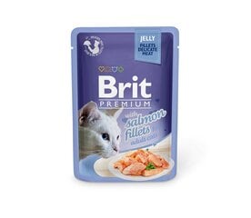 Brit Premium Delicate Fillets in Jelly Salmon влажный корм для кошек, 85 г x 12 цена и информация | Консервы для котов | 220.lv