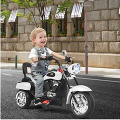 Bērnu elektriskais motocikls Costway, balts cena un informācija | Bērnu elektroauto | 220.lv